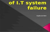 The implications of I.T system failure