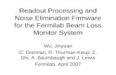 Readout Processing and Noise Elimination Firmware for the Fermilab Beam Loss Monitor System