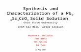 Synthesis and Characterization of a Pb 1-x Sr x CrO 4  Solid Solution