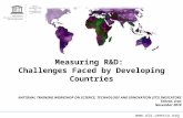 Measuring R&D:  Challenges Faced by Developing Countries