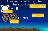 Starter – what’s the lesson today?
