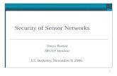 Security of Sensor Networks