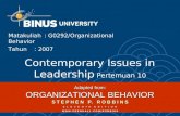Contemporary Issues in Leadership  Pertemuan 10