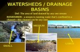 WATERSHEDS / DRAINAGE BASINS