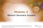 Module 3  Direct Service Issues