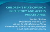 CHILDREN’S PARTICIPATION IN CUSTODY AND ACCESS PROCEEDINGS