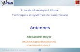4 e  année Informatique & Réseau Techniques et systèmes de transmission Antennes