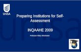 Preparing Institutions for Self-Assessment INQAAHE 2009