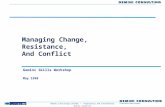 Managing Change, Resistance, And Conflict