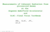 Measurements of Coherent Radiation from picosecond beams at the  Argonne Wakefield Accelerator and