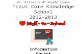 Ms. Artzer’s 4 th  Grade Class Traut Core Knowledge School 2012-2013
