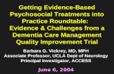 Barbara G. Vickrey, MD, MPH Associate Professor, UCLA Dept of Neurology