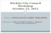 Wichita City Council Workshop October 25, 2011