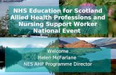 NHS Education for Scotland Allied Health Professions and Nursing Support Worker National Event