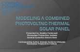 Modeling a combined Photovoltaic-thermal solar panel
