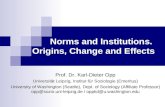 Norms and Institutions. Origins, Change and Effects