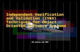 Independent Verification and Validation (IV&V) Techniques for Object Oriented Software Systems