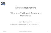 Wireless Networking Wireless Math and Antennas Module-03