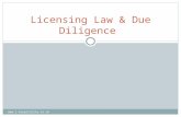 Licensing Law & Due Diligence