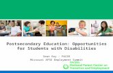Postsecondary Education: Opportunities for Students with Disabilities