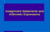 Assignment Statements and Arithmetic Expressions