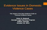 Evidence Issues in Domestic  Violence Cases