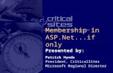 Membership in ASP.Net...if only