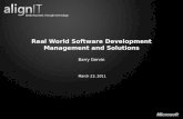 Real World Software Development Management and  Solutions Barry Gervin
