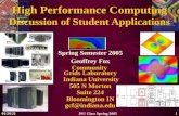 High Performance Computing  Discussion of Student Applications