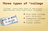 Three types of “college”