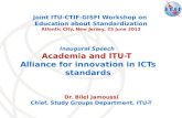 Dr . Bilel Jamoussi Chief, Study Groups Department, ITU-T