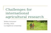 Challenges for international agricultural research