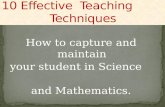 10 Effective  Teaching               Techniques