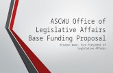 ASCWU Office of Legislative Affairs Base Funding Proposal