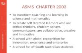 ASMS  CHARTER 2003