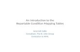 An Introduction to the Reportable Condition Mapping Tables