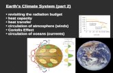 Earth’s Climate System (part 2)  revisiting the radiation budget    heat capacity  heat transfer