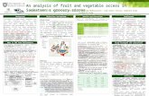 An analysis of fruit and vegetable access in Saskatoon’s grocery stores