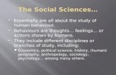 The Social Sciences…