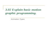 3.02 Explain basic motion graphic programming.