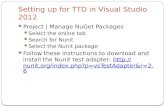 Setting up for TTD in Visual Studio 2012