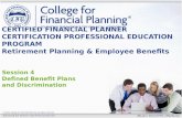 Session 4 Defined Benefit Plans and Discrimination
