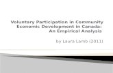 Voluntary Participation in Community Economic Development in Canada:  An Empirical Analysis