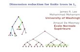 Dimension reduction for finite trees in  L 1