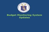 Budget Monitoring System Updates