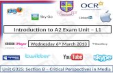 Introduction to A2 Exam Unit – L1