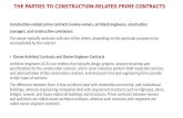 THE PARTIES TO CONSTRUCTION-RELATED PRIME CONTRACTS