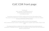CLIC CDR front page