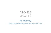 C&O 355 Lecture 7