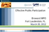 Effective Public Participation  Broward  MPO Fort Lauderdale, FL  March 20, 2012